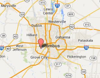 Map of Columbus Ohio